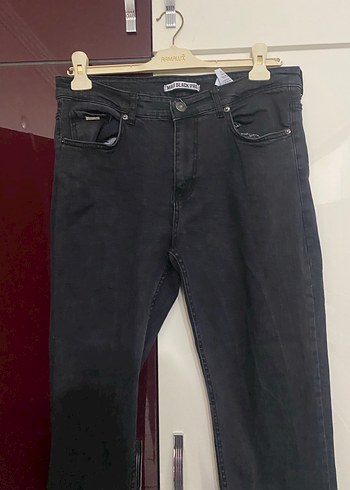Kemer Detaylı Gri Erkek Denim Pantolon - Görsel 3