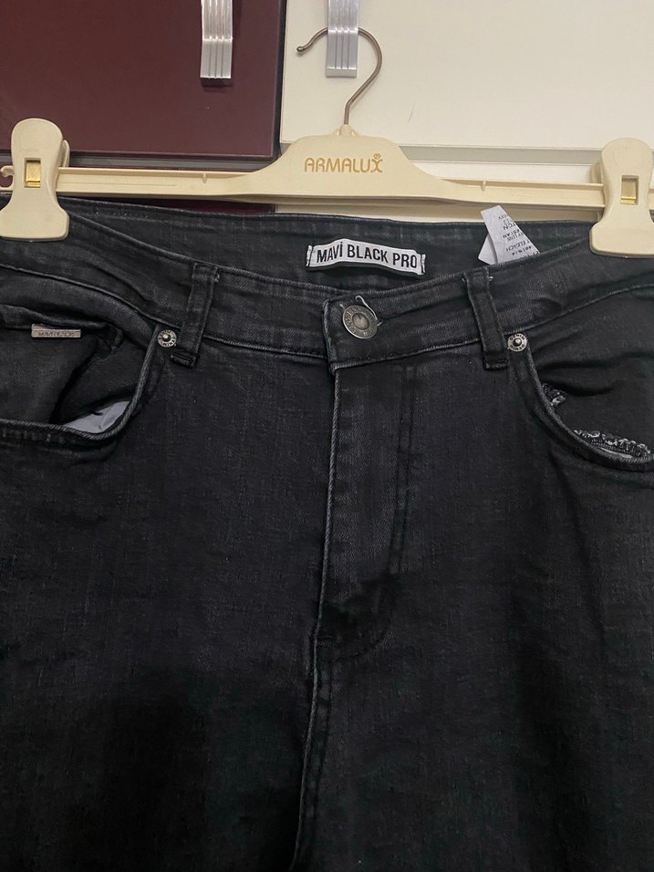 Kemer Detaylı Gri Erkek Denim Pantolon - Görsel 4