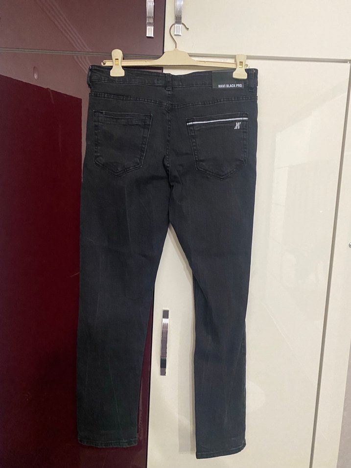 Kemer Detaylı Gri Erkek Denim Pantolon - Görsel 5