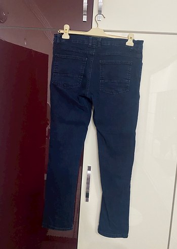 Erkek Lacivert Regular Fit Denim Pantolon - Görsel 4