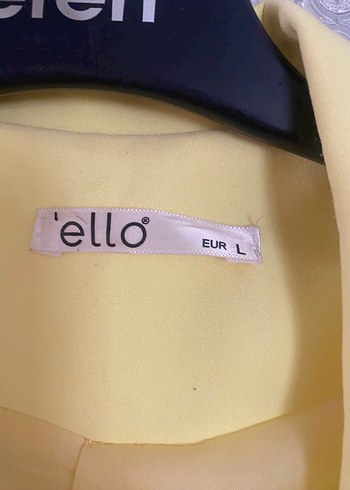 l Beden sarı Renk Sarı Kadın Düğmeli Blazer Ceket