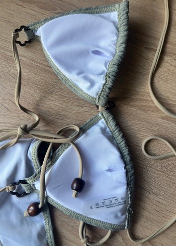 Diğer Bohem Mini Bikini Takımı Bej Gri