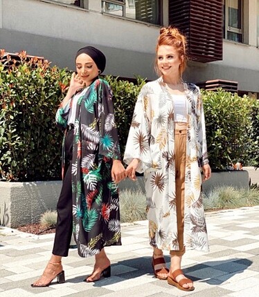 Beyaz Renkli Kimono