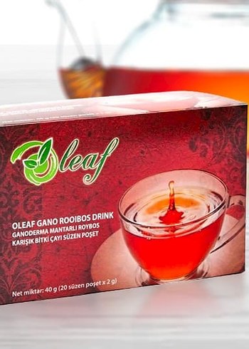 Oleaf Ganoderma Mantarlı Rooibos Bitki Çayı 40g