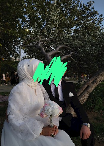 Gelinlik Uzun Kollu Beyaz A Kesim Düğün Elbisesi