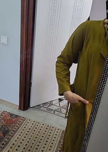 Hobby Life Kadın Haki Midi Boy Salaş Trençkot