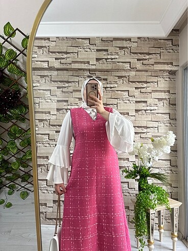 universal Beden pembe Renk Barbie tesettür özel dikim jile