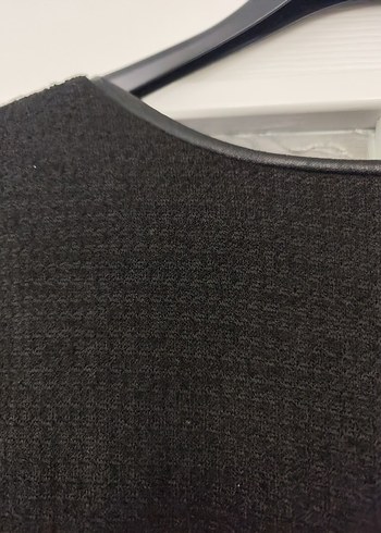 s Beden Siyah Kadın Midi Triko Elbise