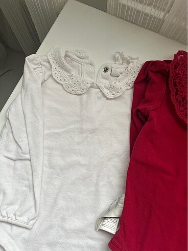 1 Yaş Beden Şık çıtçıtlı badi bebe yaka
