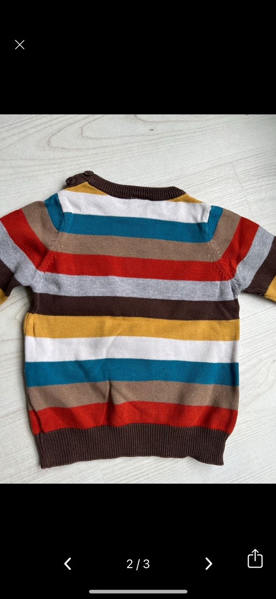 Erkek Çocuk Çizgili Örgü Kazak - Görsel 2