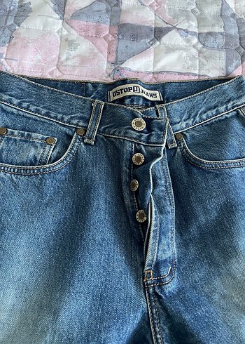 s Beden mavi Kadın Denim Bol Kesim Jean