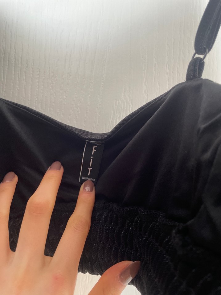 Siyah Mini Goth Atlet Bralet - Görsel 3