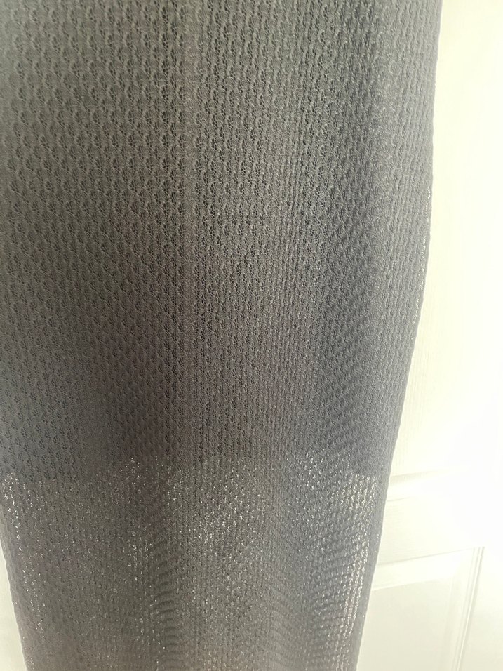 Siyah Uzun V Yaka Drapeli Kadın Elbise - Görsel 3