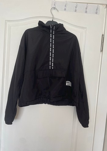 Siyah Fermuarlı Yüksek Yaka Kadın Ceket - Görsel 2