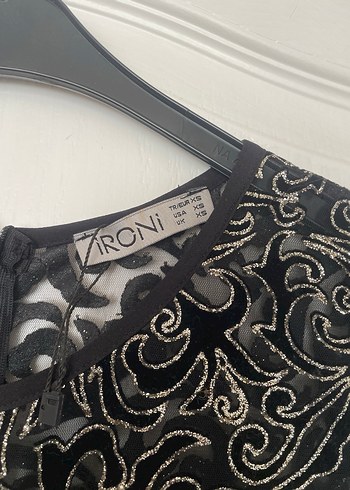 Siyah Drapeli V Yaka Uzun Abiye Elbise - Görsel 3