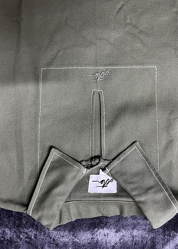 Erkek Khaki Keten Yarım Fermuarlı Gömlek - Görsel 2