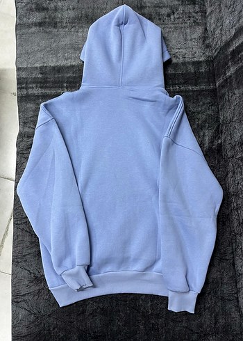 Kadın Mavi Kapüşonlu Sweatshirt - Görsel 2