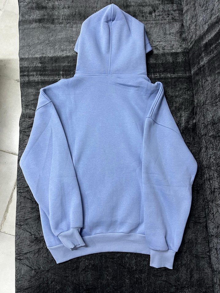 Kadın Mavi Kapüşonlu Sweatshirt - Görsel 2