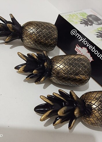 Beden çeşitli Renk 3 Lü Takım Ananas Biblo ????