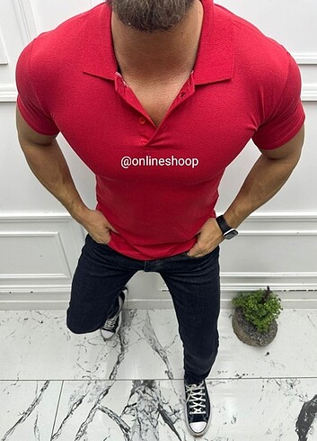 Unisex Kadın Erkek Polo Yaka T-shirt 