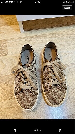 37 Beden kahverengi Renk ORİJİNAL GUESS MARKA AYAKKABI