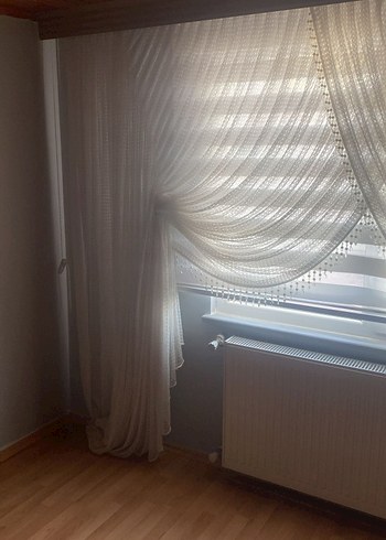 Beyaz Düz Desen Tül Perde - Görsel 2