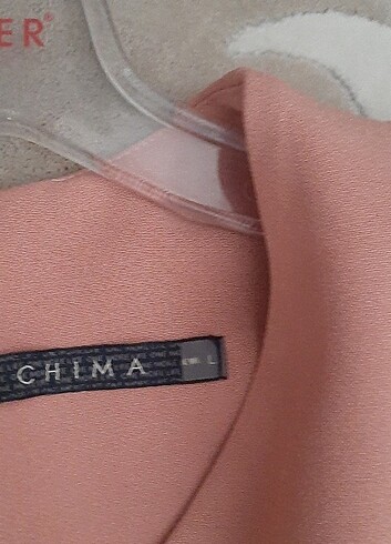 m Beden Chima sıfır ayarında pudra elbise 