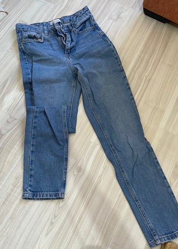 Kadın Mavi Denim Normal Kesim Jean