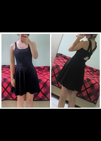 Pull&Bear Sbeden siyah sırtı açık Elbise
