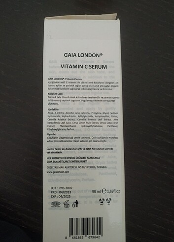 Beden Gaıa London C Vitamin Serum Sıfır