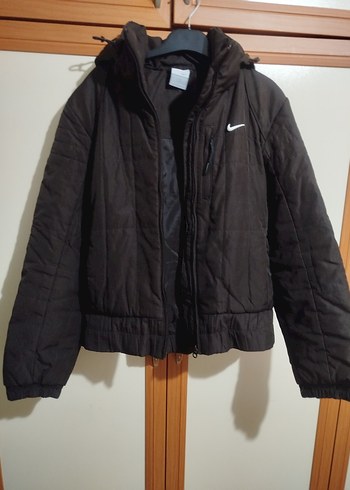Nike Nike Orjinal Kahverengi Kapüşonlu Mont
