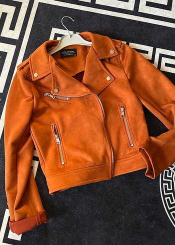 Kahverengi Süet Biker Ceket
