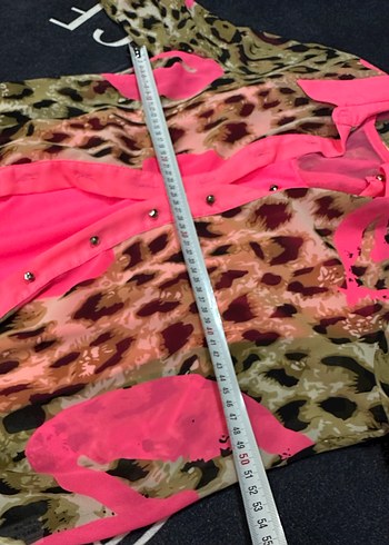 38 Beden pembe Renk Leopar Desenli takım
