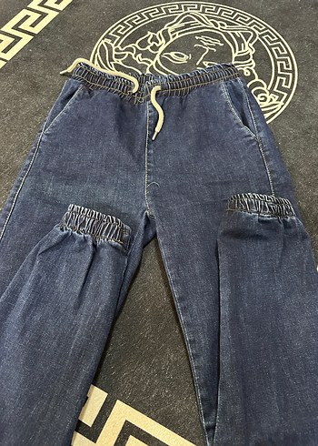 Kadın Lacivert Rahat Kesim Elastik Bel Denim Pantolon
