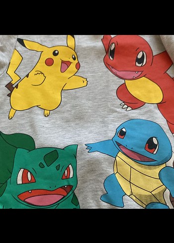 Gri Pokémon Baskılı Erkek Eşofman Takımı - Görsel 2