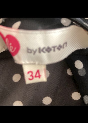 Puantiye Desenli Siyah Midi Elbise - Görsel 5