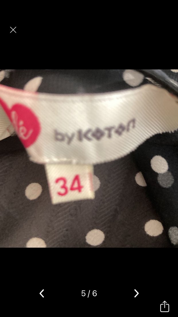 Puantiye Desenli Siyah Midi Elbise - Görsel 5