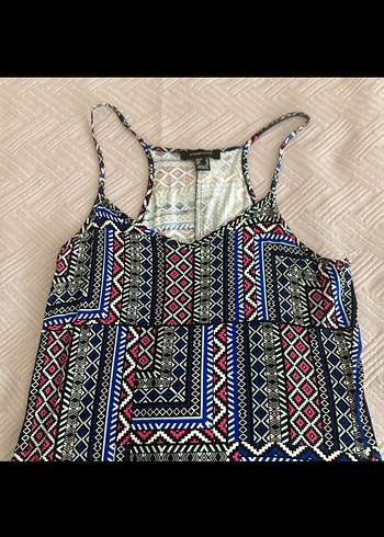 Desenli Boncuk Detaylı Uzun Straplez Elbise - Görsel 3