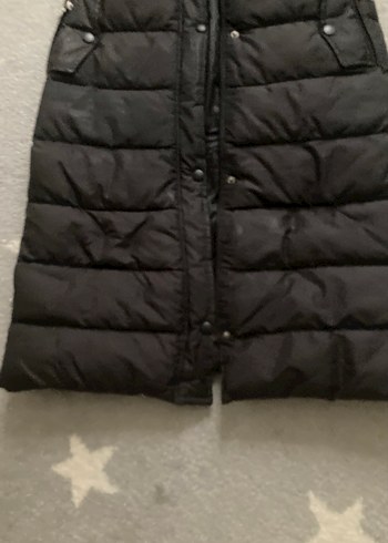 Kürk Detaylı Siyah Kadın Uzun Kışlık Mont - Görsel 2