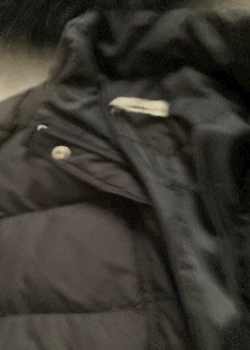 Kürk Detaylı Siyah Kadın Uzun Kışlık Mont - Görsel 5