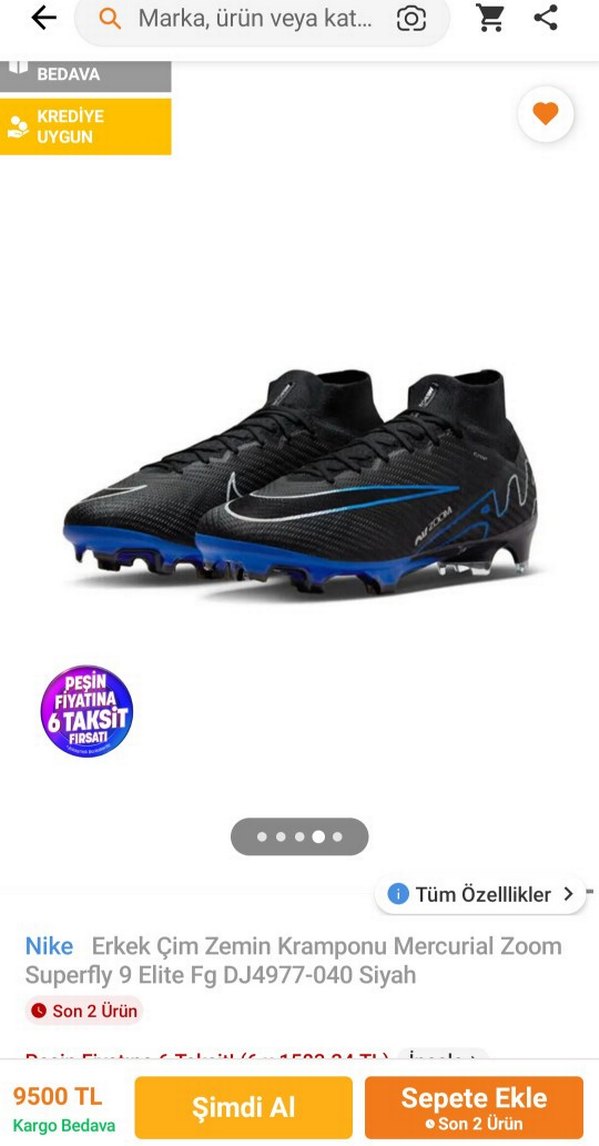 Nike Erkek Siyah Çim Zemin Kramponu - Görsel 2