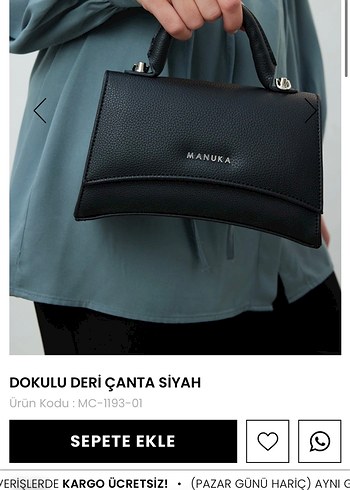 Suud Collection Manuka Siyah Deri Kadın Çanta