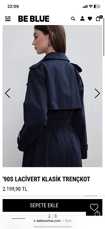 Zara Be blue trenç