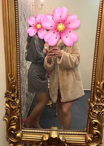 Gri V Yakalı Drapeli Kadın Mini Elbise - Görsel 3