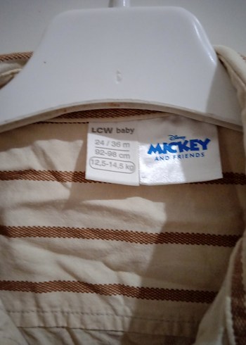 Çizgili Bej Erkek Çocuk Gömlek - Görsel 3