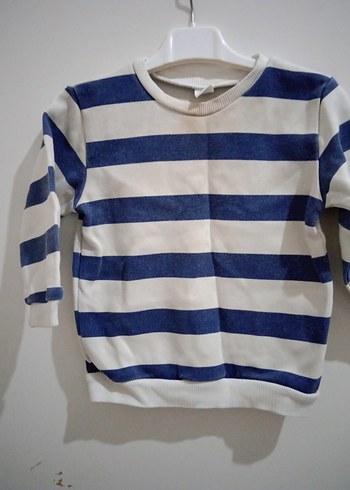 Çizgili Erkek Çocuk Uzun Kollu Sweatshirt - Görsel 2