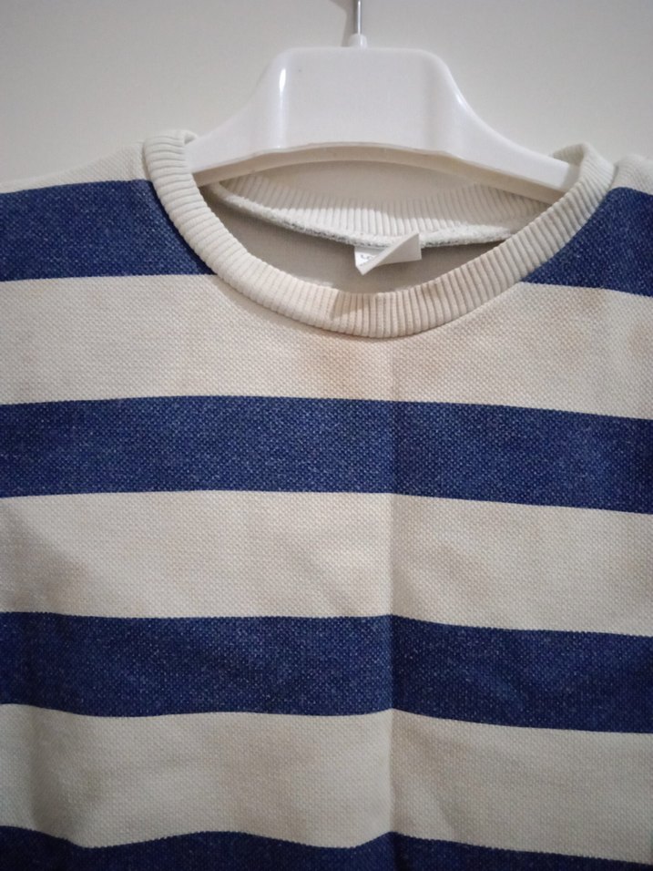 Çizgili Erkek Çocuk Uzun Kollu Sweatshirt - Görsel 3