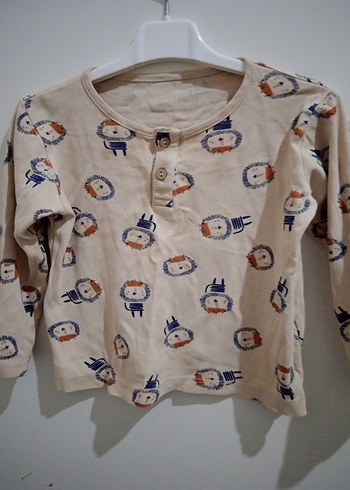 Bej Baskılı Erkek Çocuk Uzun Kollu sweat - Görsel 2