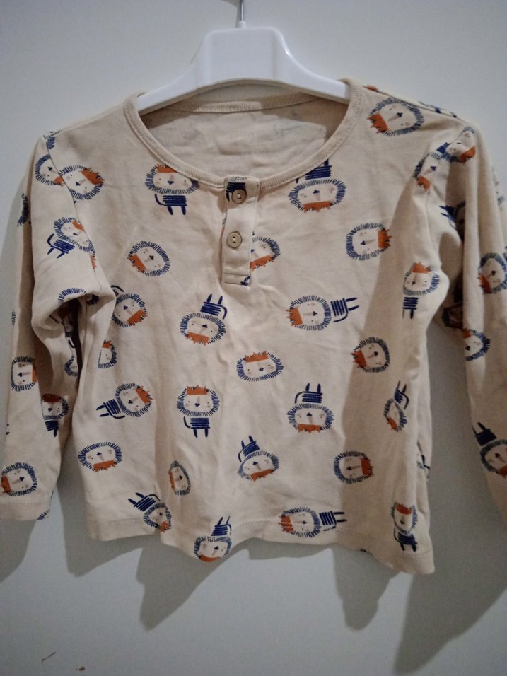 Bej Baskılı Erkek Çocuk Uzun Kollu sweat - Görsel 2