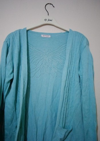 Mavi Bohem Örgü Kadın Hırka - Görsel 3